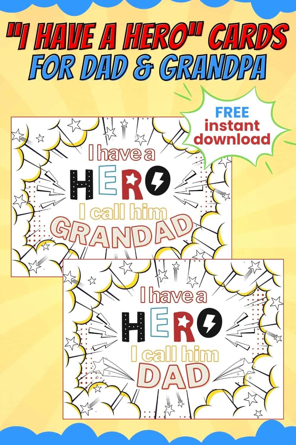 Dad is a hero coloring pages and grandpa is a hero coloring pages