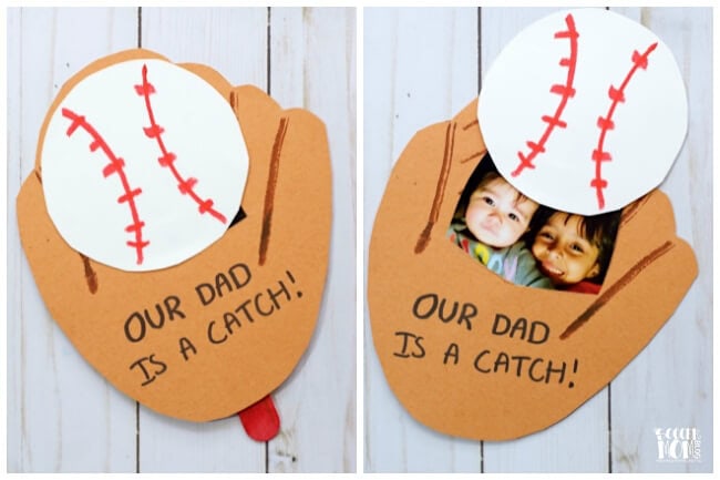 baseball and glove father's day cards