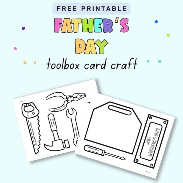 father's toolbox card to print