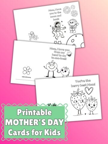 featured image for printable mother's day cards to color for kids