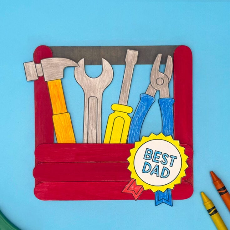 toolbox popsicle stick craft for kids to make