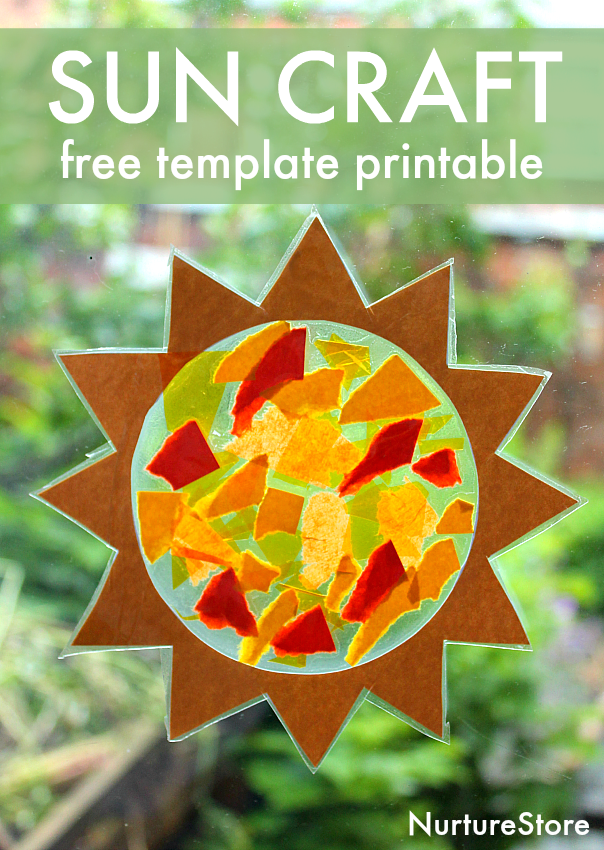 Image for Sunshine sun catcher easy solstice craft – with sun template printable