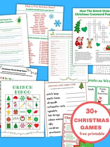 featured image for printable christmas games for kids to play post